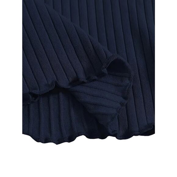 SHEIN Pre-Owned Faded Black Lettuce Trim Crew Neck T-Shirt Sz L - Picture 5 of 6